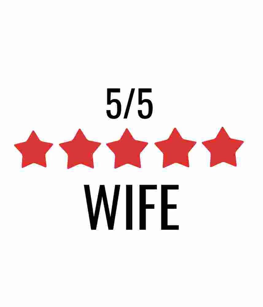 Free Download 5 Star Wife Funny Quote T-shirt Design