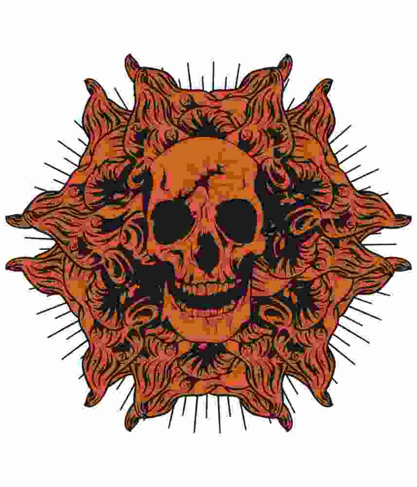 Free Download Flower of Death Skull Flower Graphic Design