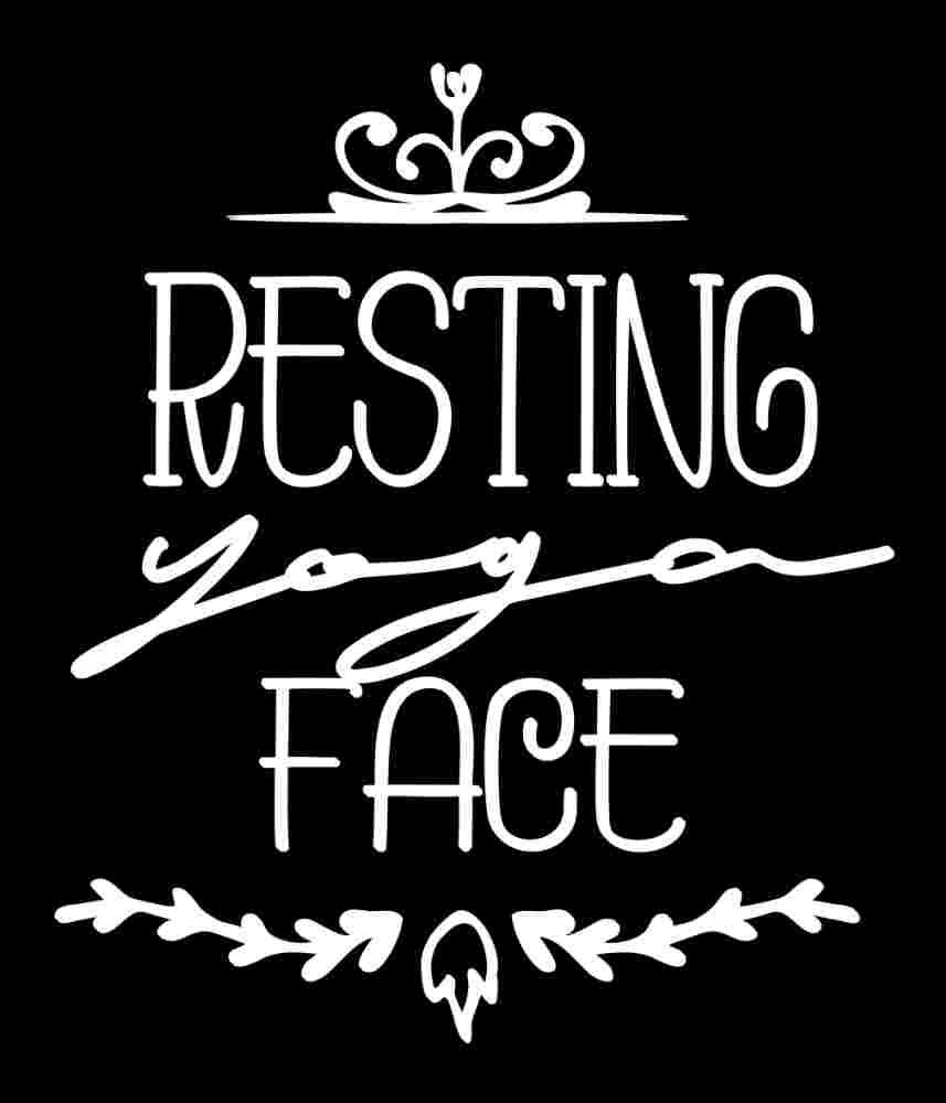 Free Download Resting Yoga Face t-shirt design, funny yoga quote