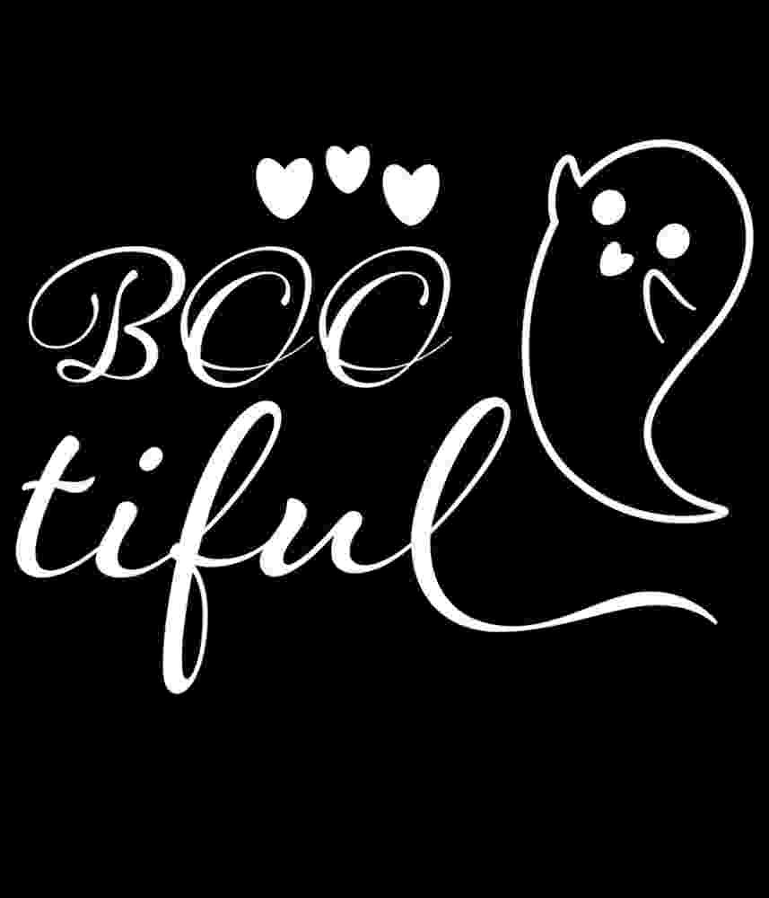 Free Download Boo tiful Funny Ghost Design Halloween Quote
