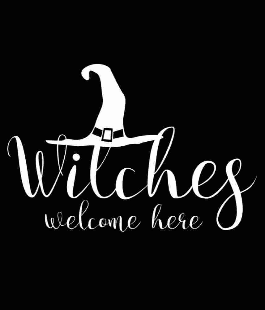 Free Download Witches Welcome Here Funny Halloween Design