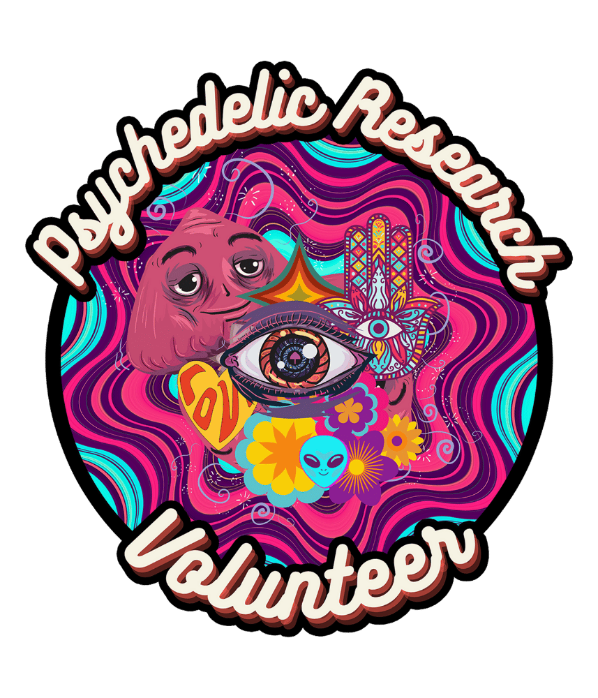 Free Download Psychedelic Research Volunteer funny sticker t-shirt design