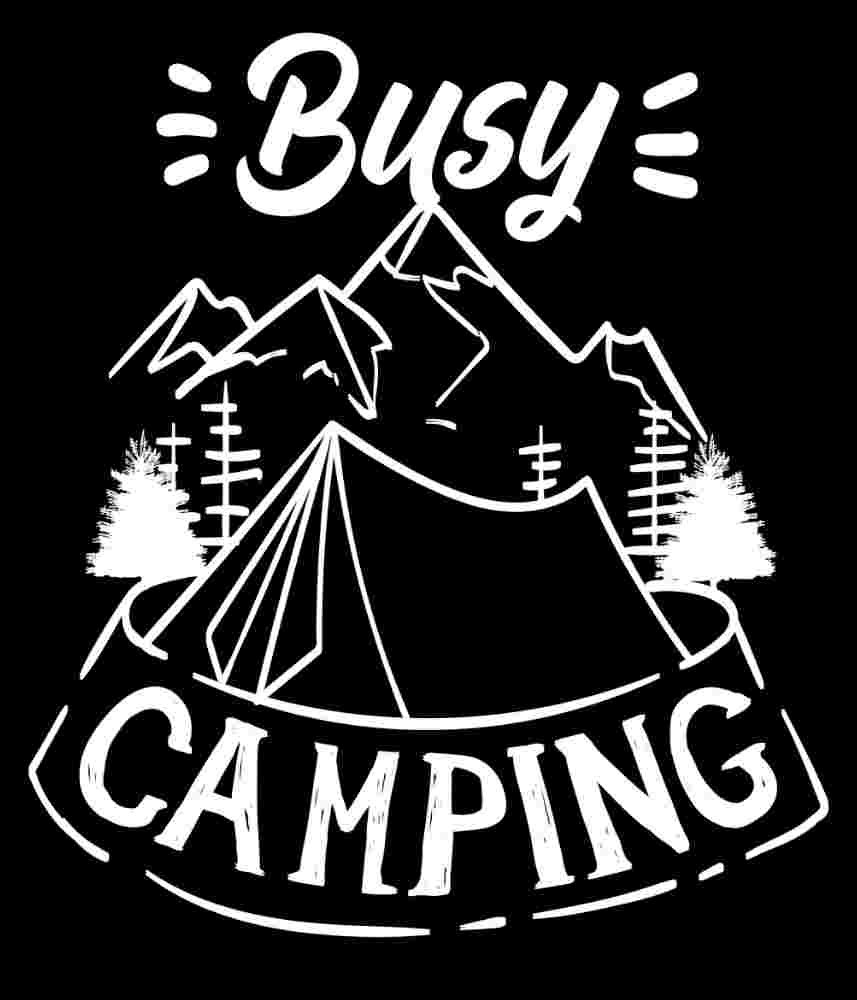 Free Download Busy Camping t-shirt design, tent, mountains