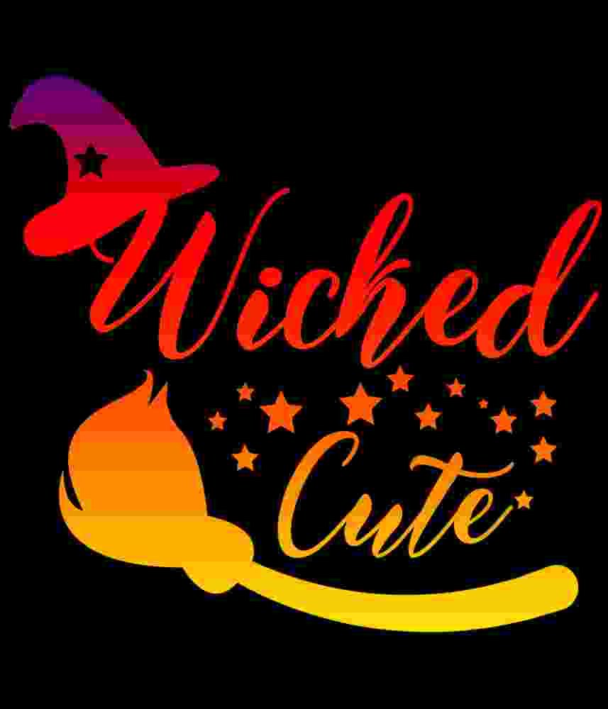 Free Download Wicked Cute Funny Halloween Tshirt Design