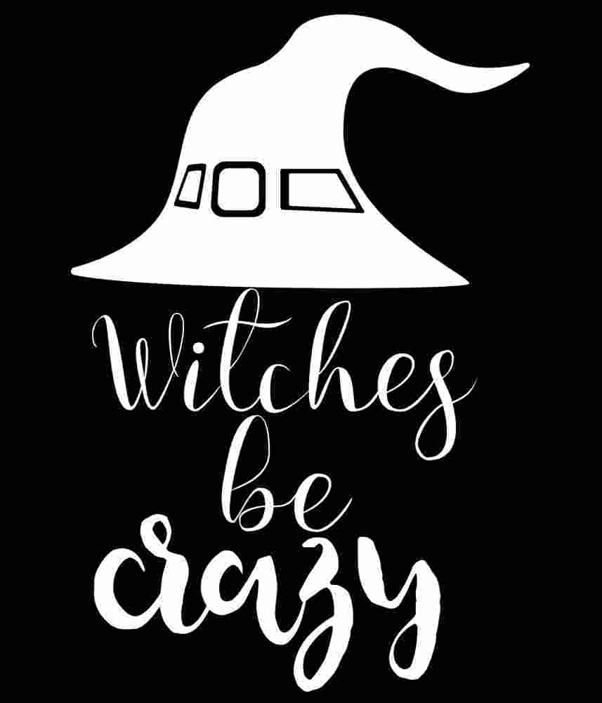 Free Download Witches Be Crazy Funny Halloween T-shirt Design