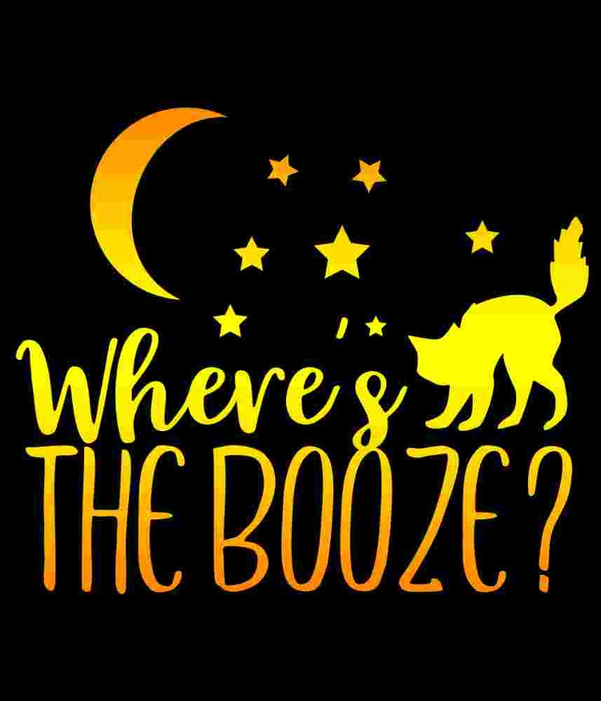 Free Download Where's the Booze Funny Halloween T-shirt Design