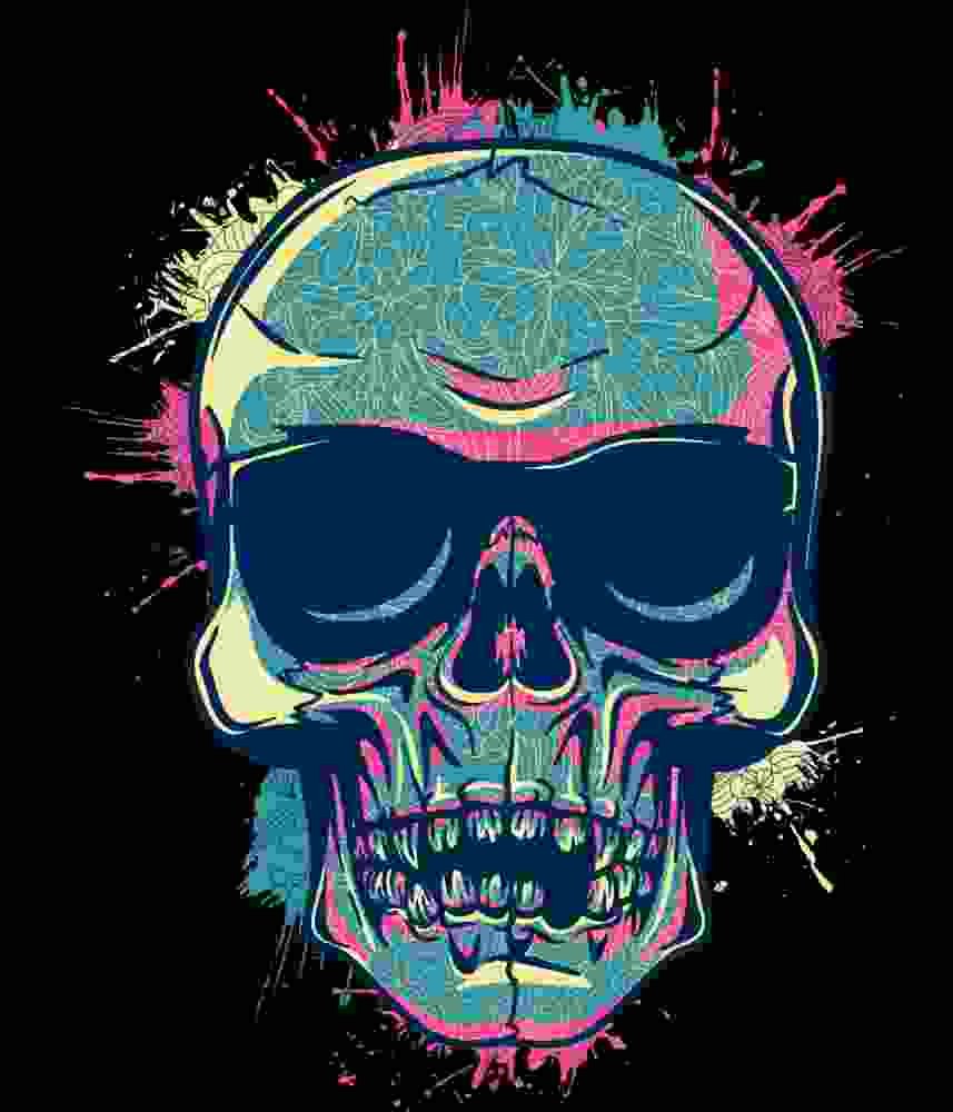 Free Download Tropical Skull Pink Skull