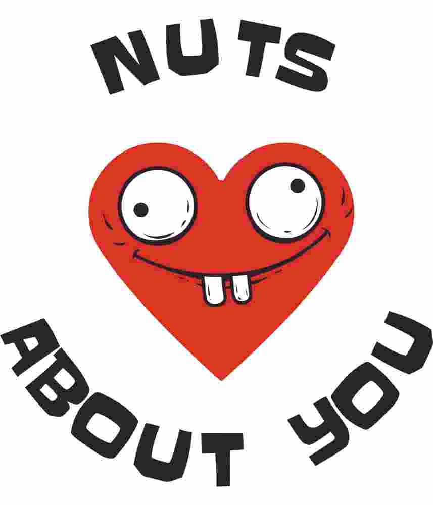 Free Download Nuts About You, Funny Valentine's Day Design