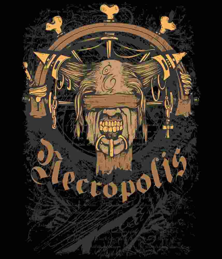 Free Download Necromancer's Head T-shirt Graphic Design
