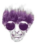 Free Download A person with round shades with trees fading into their hair t-shirt design