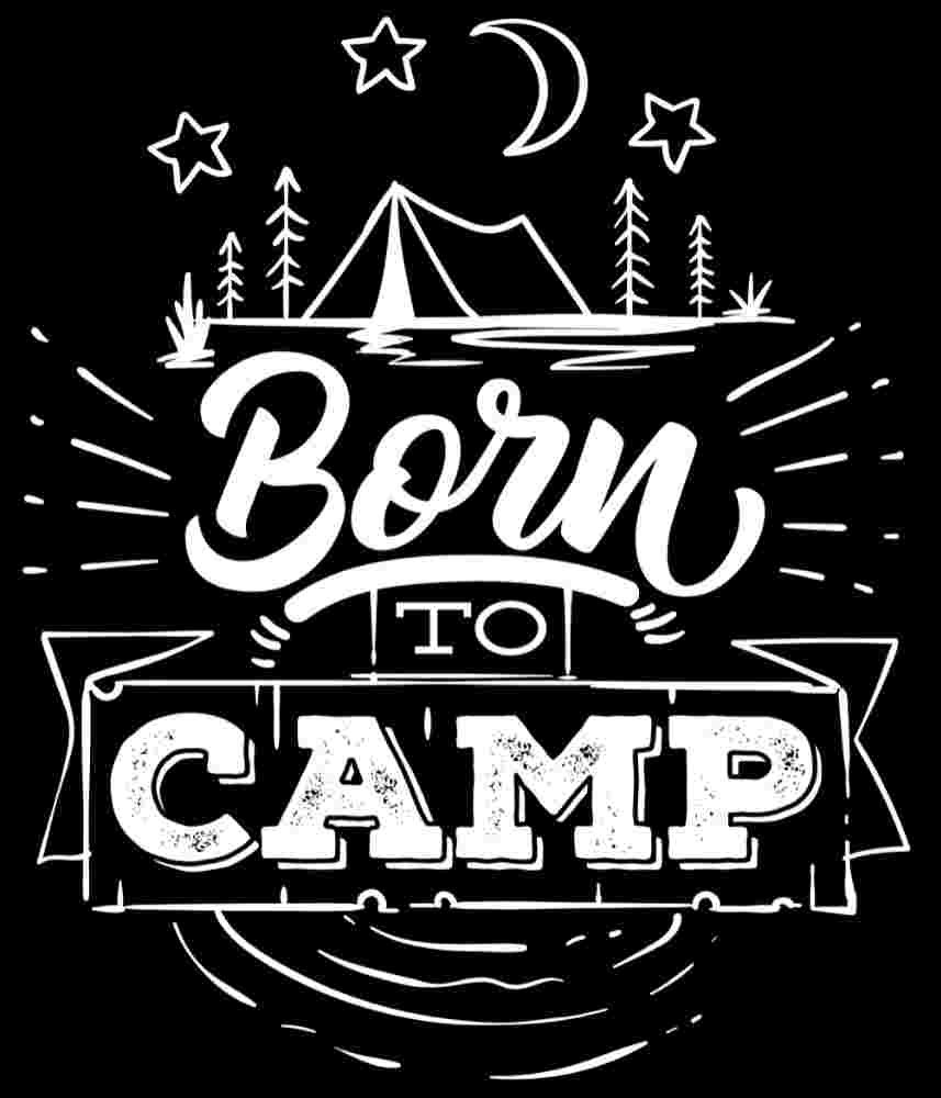 Free Download Born To Camp t-shirt design, camping quote