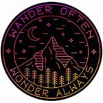 Free Download Wander Often Wonder Always Camping sticker Design, outdoor quote