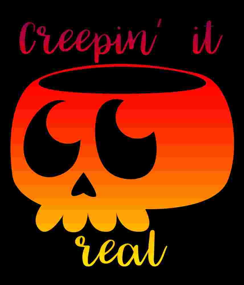 Free Download Creepin' It Real Funny Halloween T-shirt Design