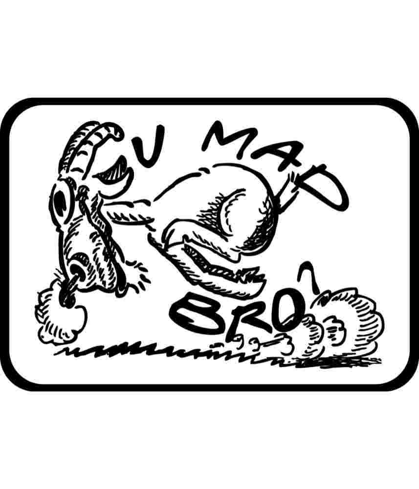 Free Download U Mad Bro bumper sticker design, funny trafic sticker