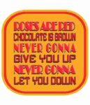 Free Download Never Gonna Let You Down Funny Music Lyrics Quote, funny chocolate quote joke