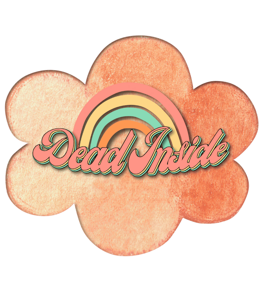 Free Download Dead Inside Cloud Sarcastic Quote, rainbow