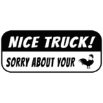 free download nice truck sorry about your cock sticker design