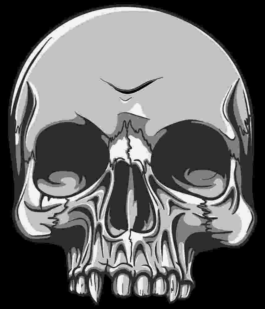 Free Download Gray Zombie Skull