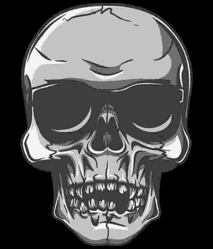 Free Download Gray Zombie Skull With Sunglasses