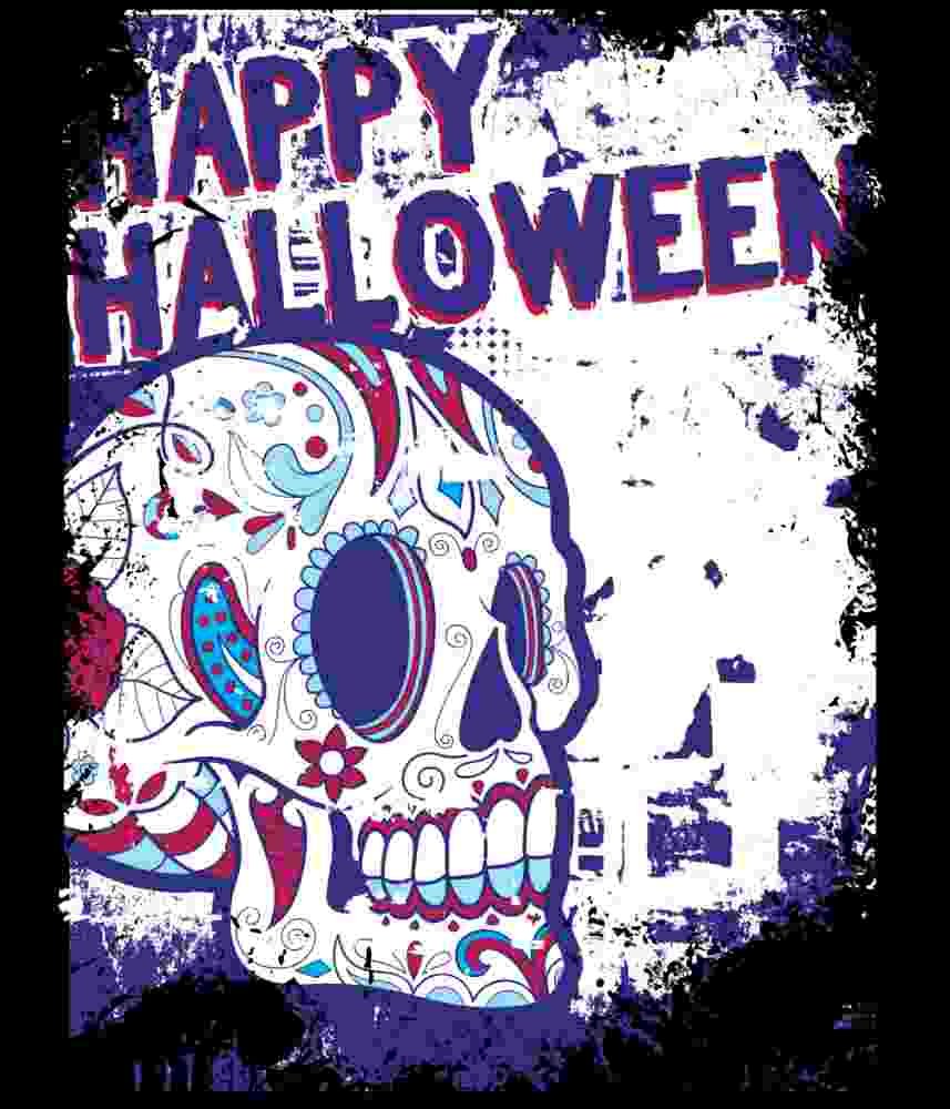 Free Download Happy Halloween Calaveras Skull