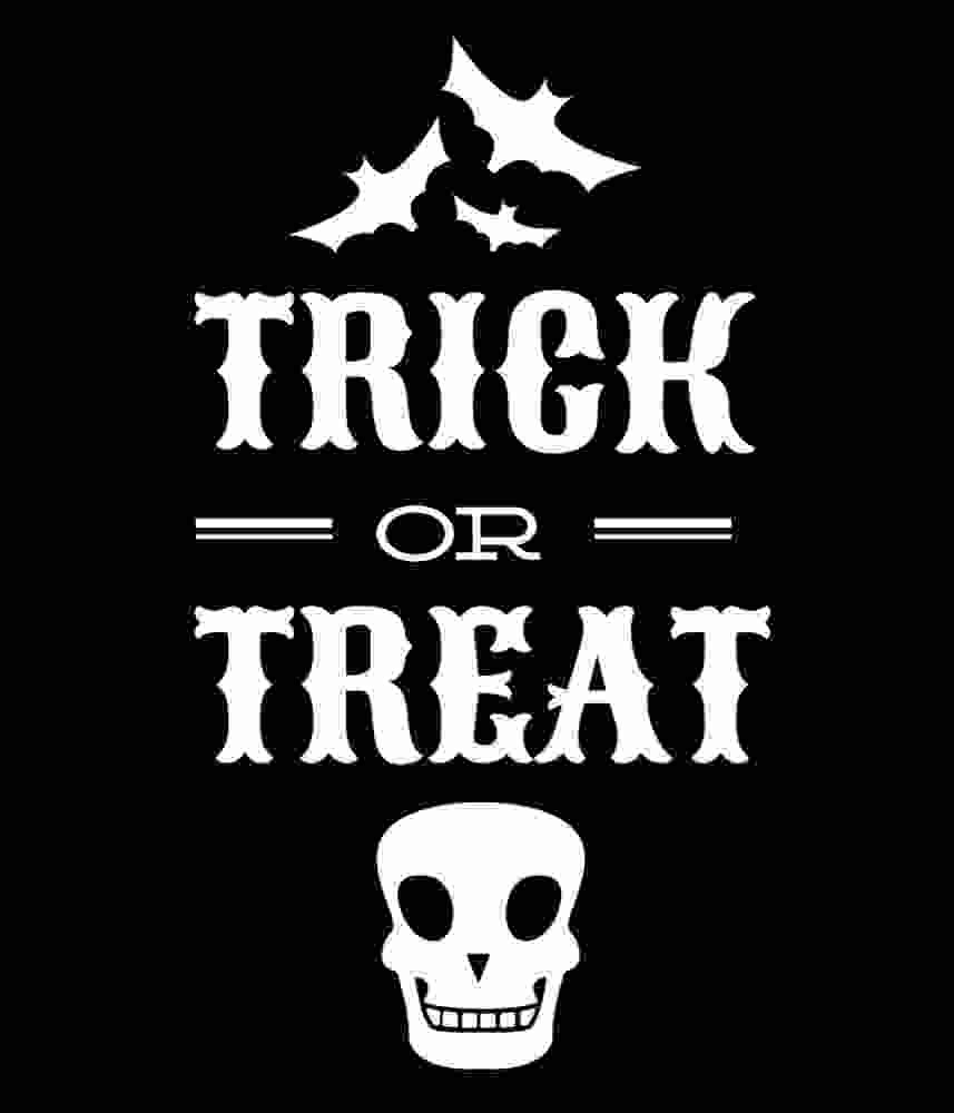 Free Download Trick or Treat Bats With Skull