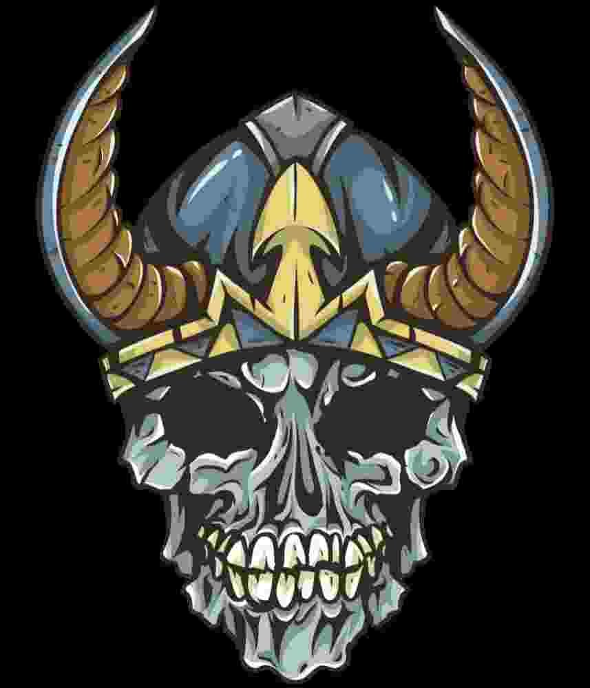 Free Download Viking Skull With Helmet