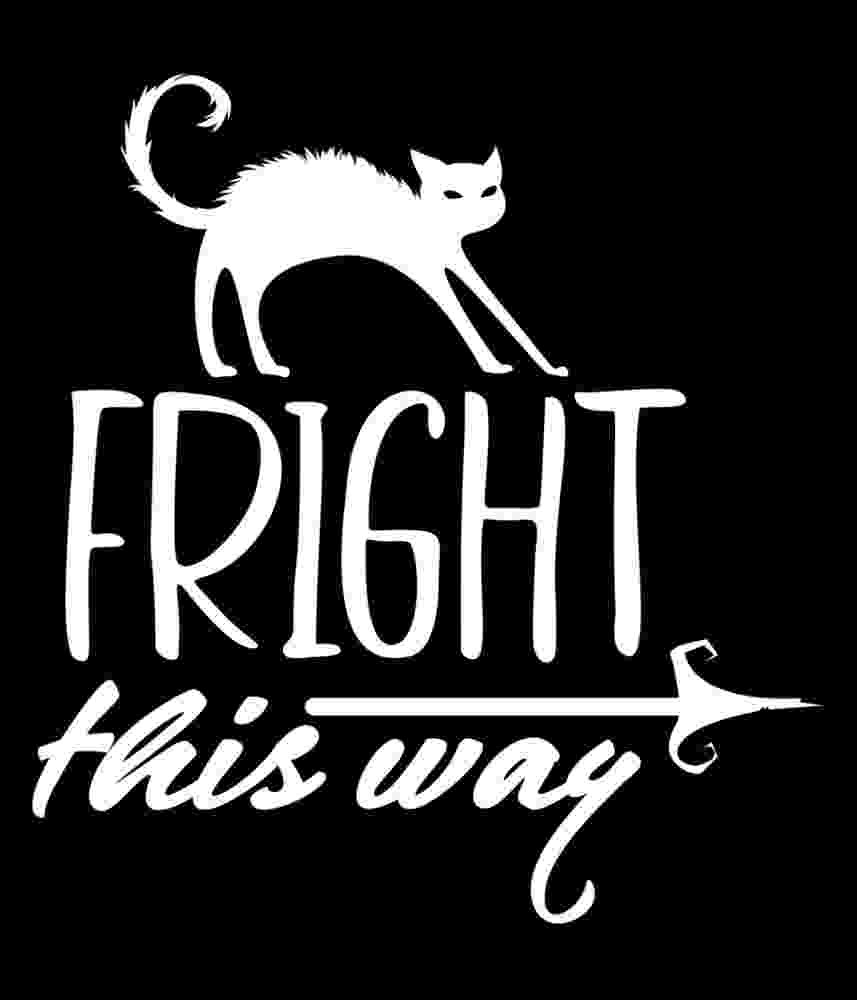 Free Download Fright This Way Funny Halloween Cat