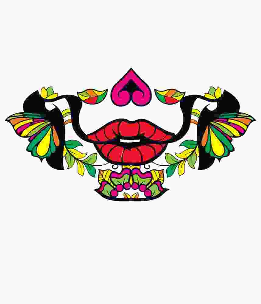 Free Download Day of The Dead Calavera Jaw For Mask