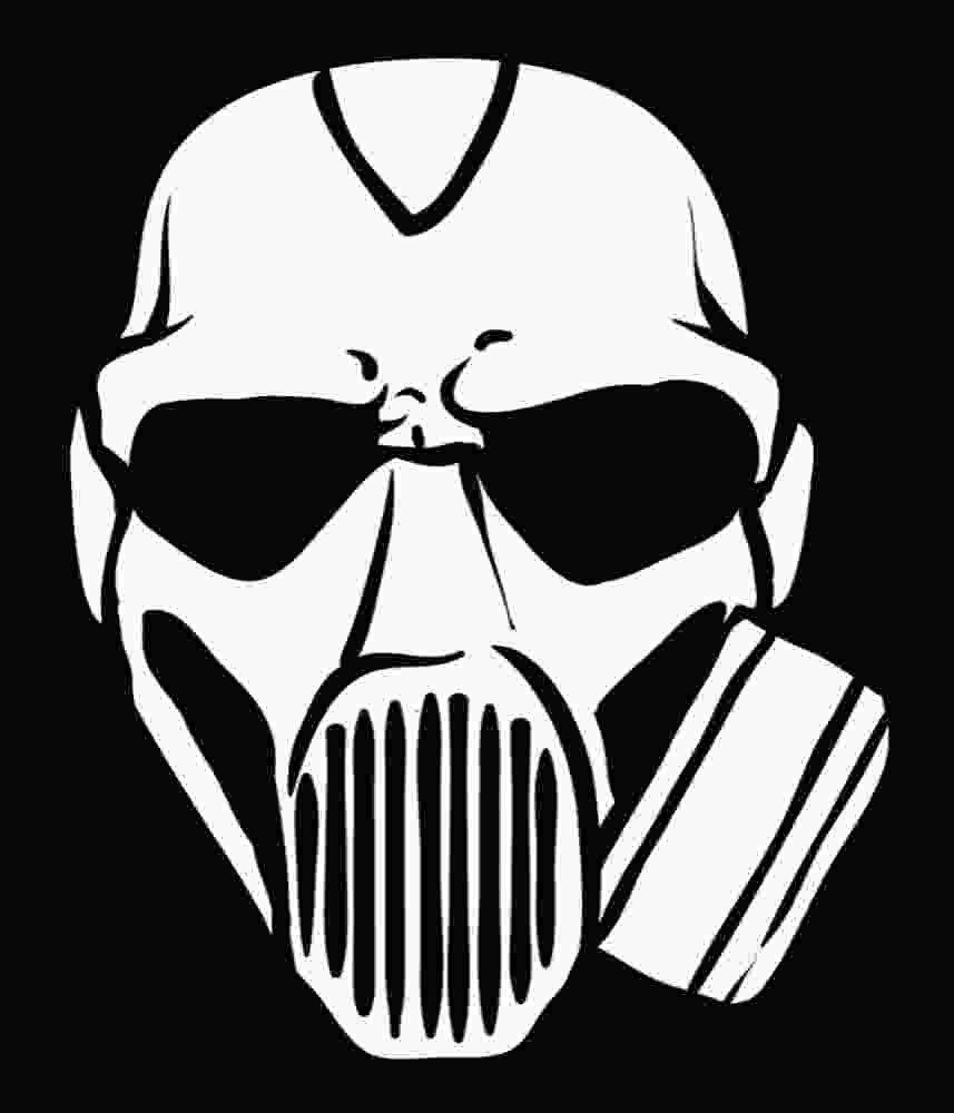 Free Download Smoke Mask Skull Punk Rock T-shirt Design