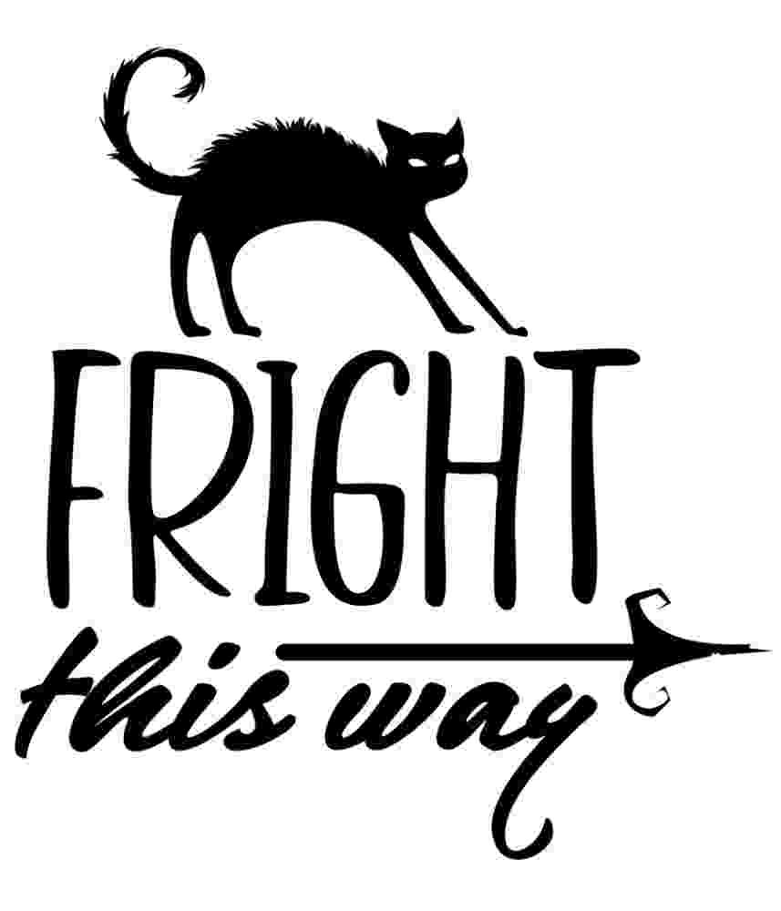 Free Download Fright This Way Funny Halloween Cat