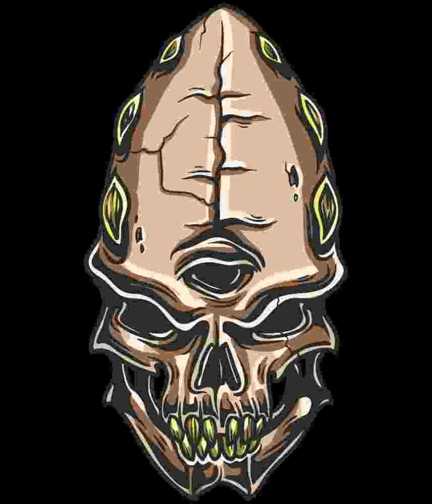 Free Download Three Eyes Alien Skull