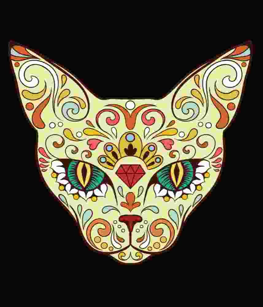 Free Download Sugar Skull Calaveras Sphynx