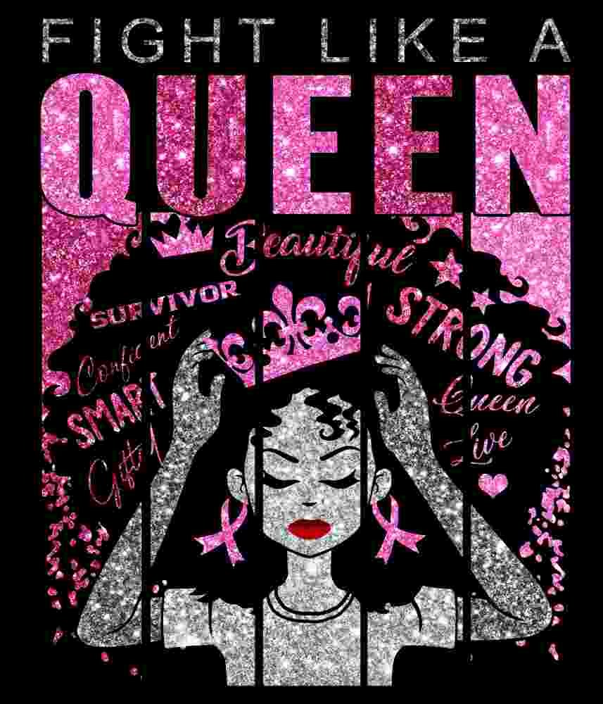 Free Download Fight Like A Queen Breast Cancer Warrior Black Queen Design