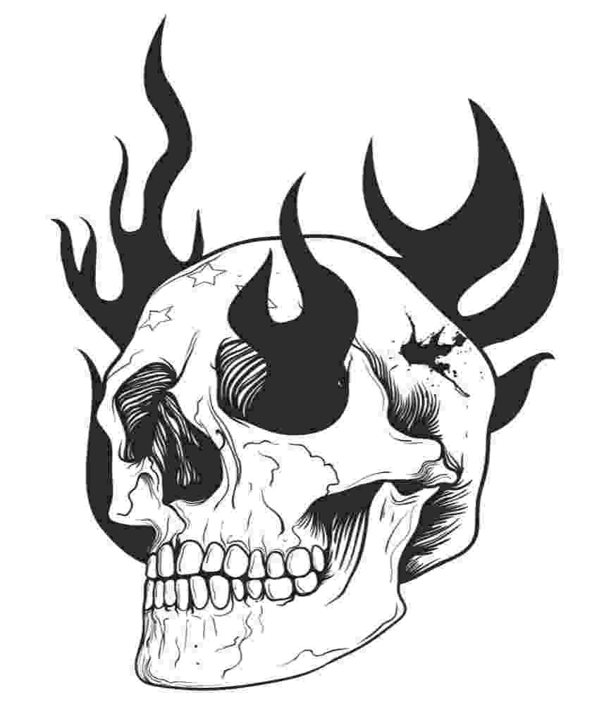Free Download Flaming Skull