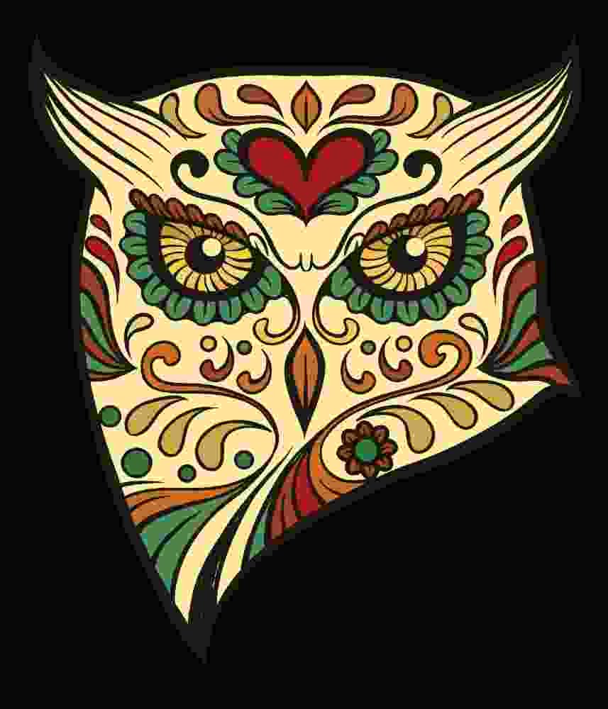 Free Download Sugar Skull Calaveras Owl