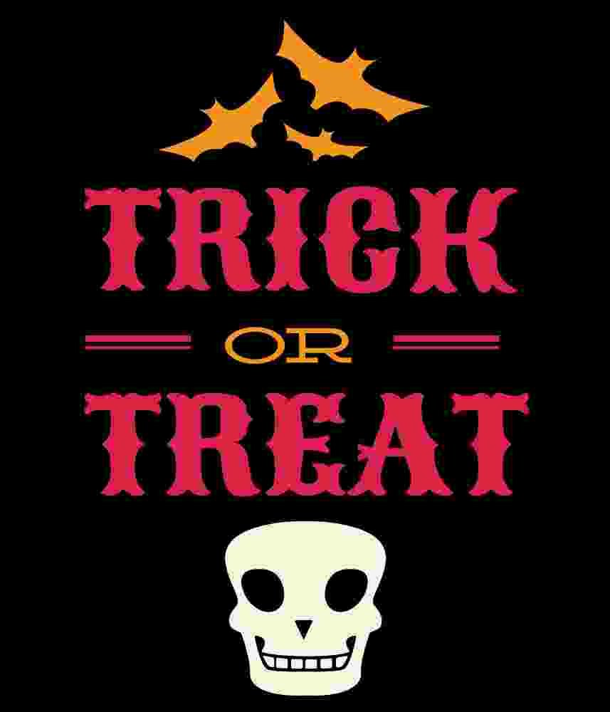 Free Download Trick or Treat! Bats and skeletons