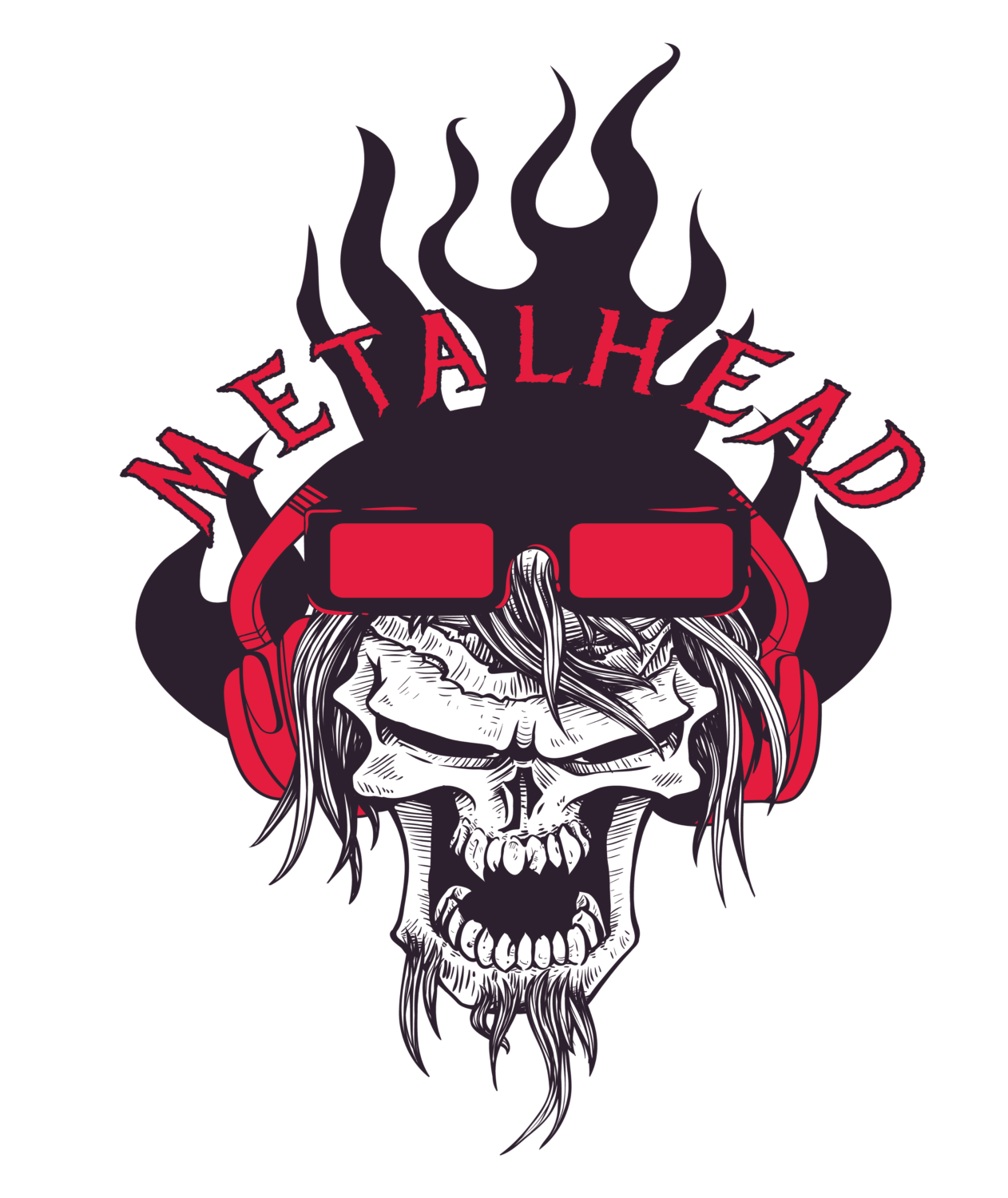 Free Download Metalhead Skull With Headphones