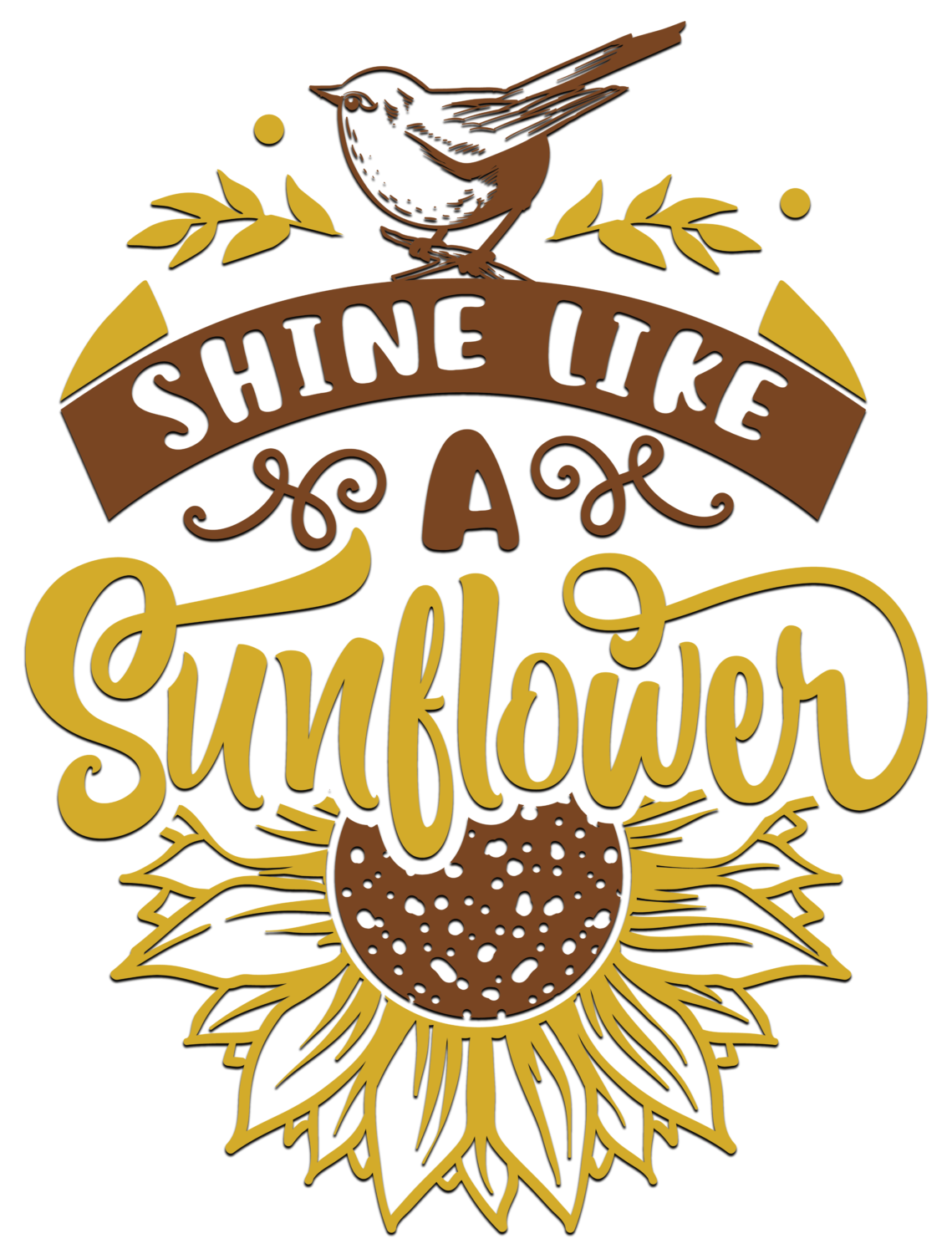 Free Download Shine Like A Sunflower t-shirt Design