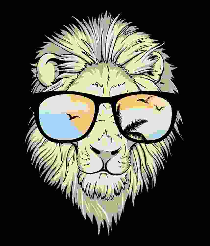Free Download Vacay Lion With Sunglasses