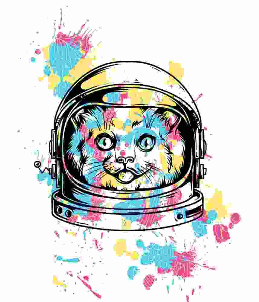 Free Download Cosmic Kitty Urban Art Graphic Design