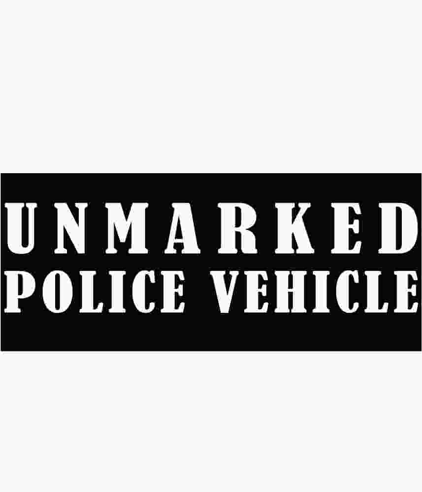 Free Download Unmarked Police Vehicle Funny Bumper Sticker