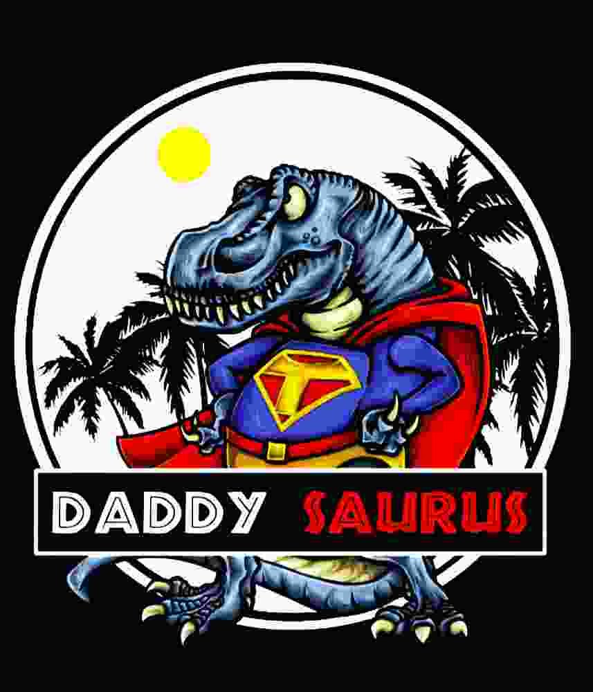 Free Download Daddy Saurus Funny Fathers Day T-rex Design
