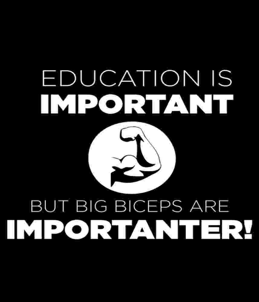 Free Download Biceps Are Importanter! Funny Bodybuilding Quote