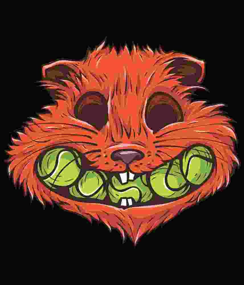 Free Download Squirrel Loves Tennis Balls