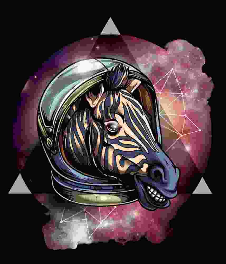 Free Download Cosmic Zebra Urban Art Graphic Design