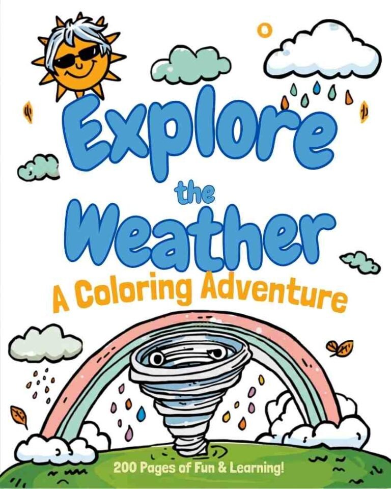 Free Download Explore The Weather 200 pages Cute Colouring Book For Children