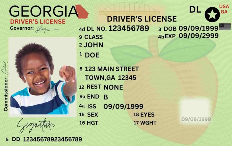 Free Download Georgia Driver License Fully Editable Digital Printable Georgia License Template Funny License Replica